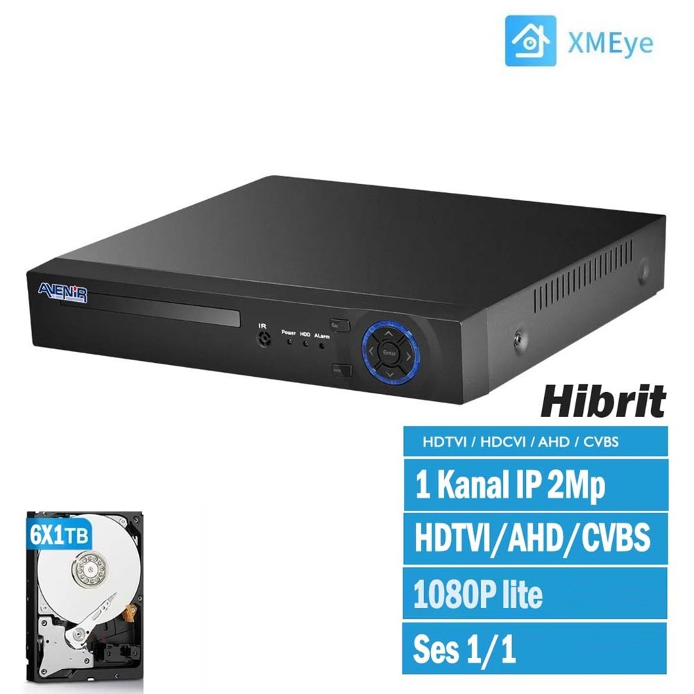 16 Kanal 2 MP 128 Kullanıcı HDTVI/AHD/CVBS Kayıt Cihazı AV-DS7216HGHI-F1