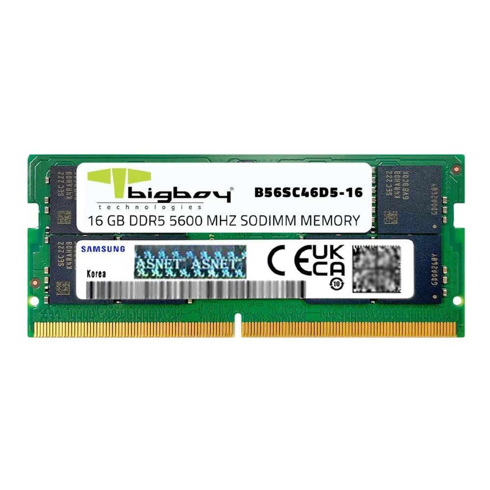 Samsung Bigboy Sodimm 16 GB DDR5 5600MHz CL46 Notebook Ram