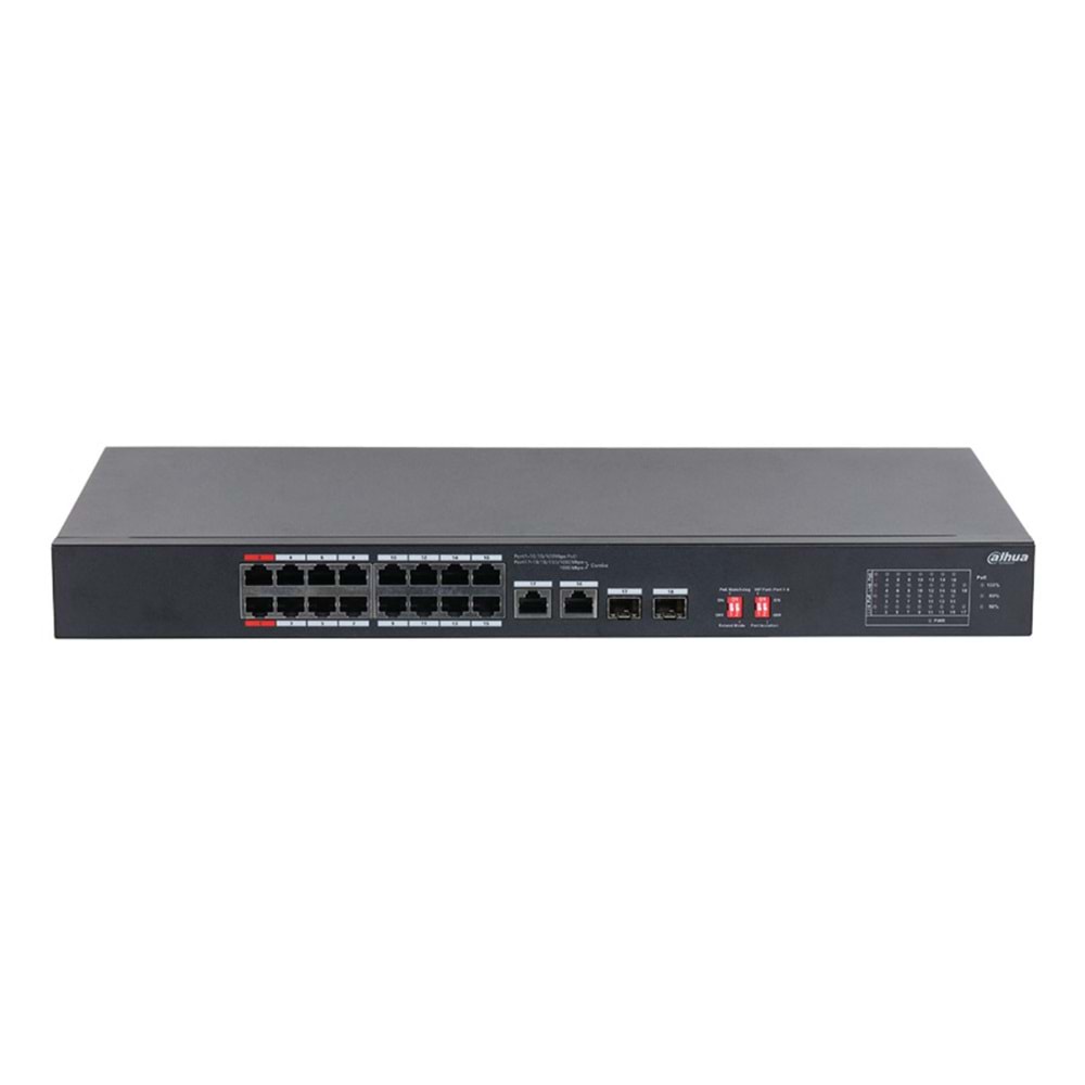 DAHUA CS4218-16ET-135 16FE PoE Port (135W), 2GE Combo, 2xSFP Cloud Managed Switc