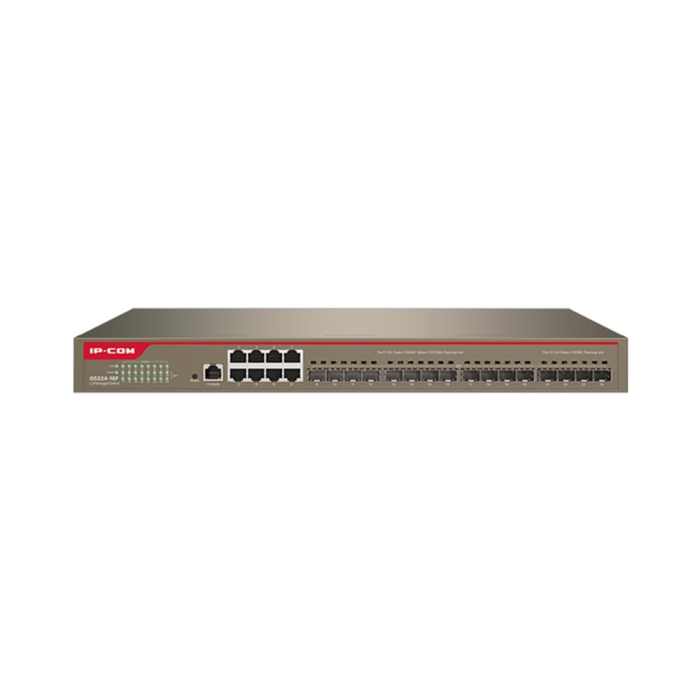 IP-COM G5324-16F 16 Port SFP + 8GE Port L3 Yönetilebilir Switch