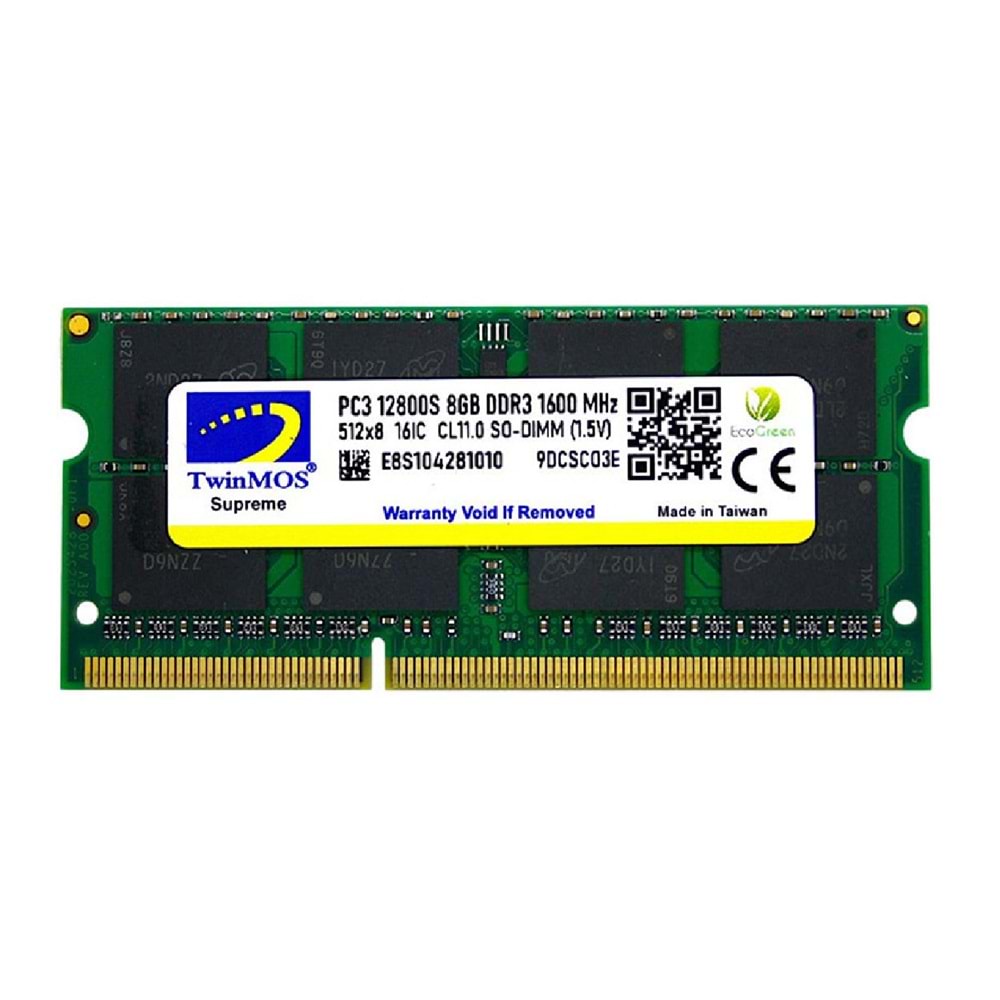 TwinMOS Sodimm 4 GB 1600MHz 1.35V Low Voltage DDR3 Notebook Ram