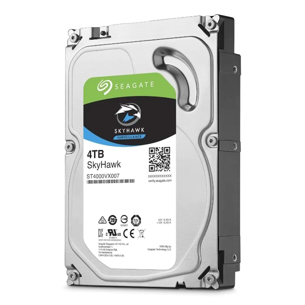 SEAGATE SKYHAWK 4 TB 256MB 5400RPM SATA3.0 7/24 DVR,NVR için Güvenlik HDD