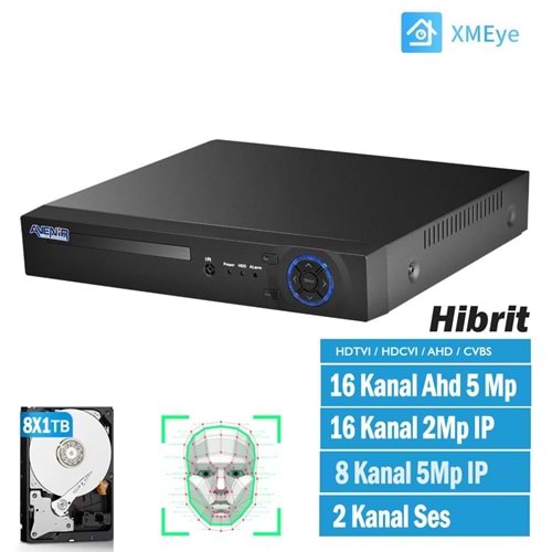 h.265 16 Kanal 1080N Hibrit Kayıt Cihazı AV-TC16M