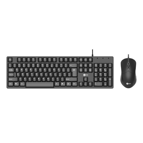 LECOO CM101 SİYAH KABLOLU MOUSE & KLAVYE SET