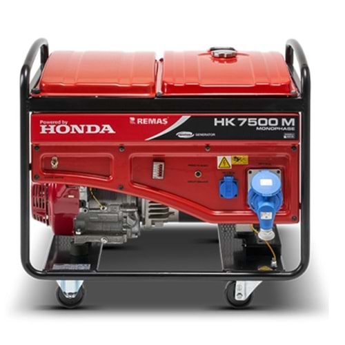 Honda Hk 7500 M Marşlı ve İpli Monofaze 7.5 Kva Benzinli Jeneratör