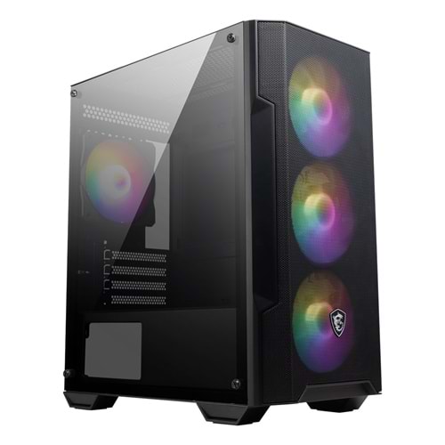MSI MAG FORGE M100A Akrilik yan panel 3x120mm 1x120mm Auto RGB Fan mATX Gaming B