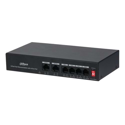 DAHUA PFS3006-4ET-36 4FE PoE Port (36W), 2FE Uplink Switch