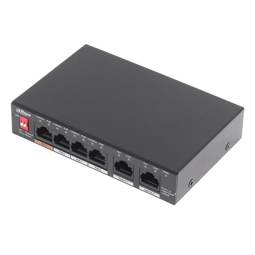 DAHUA PFS3006-4GT-60-V2 4GE PoE Port (60W), 2GE Uplink Switch