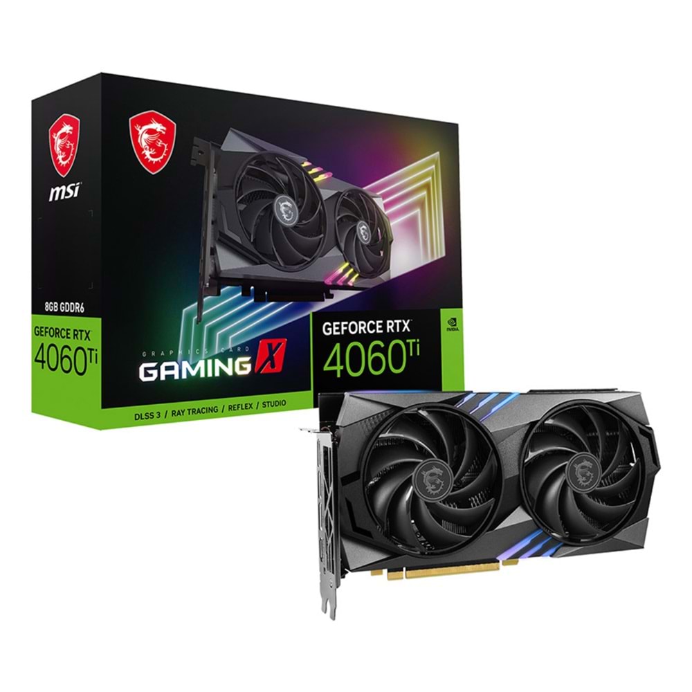 8 GB MSI VGA GEFORCE RTX 4060 TI GAMING X 8G GDDR6 128B DX12 P4 3XDP 1XHDMI