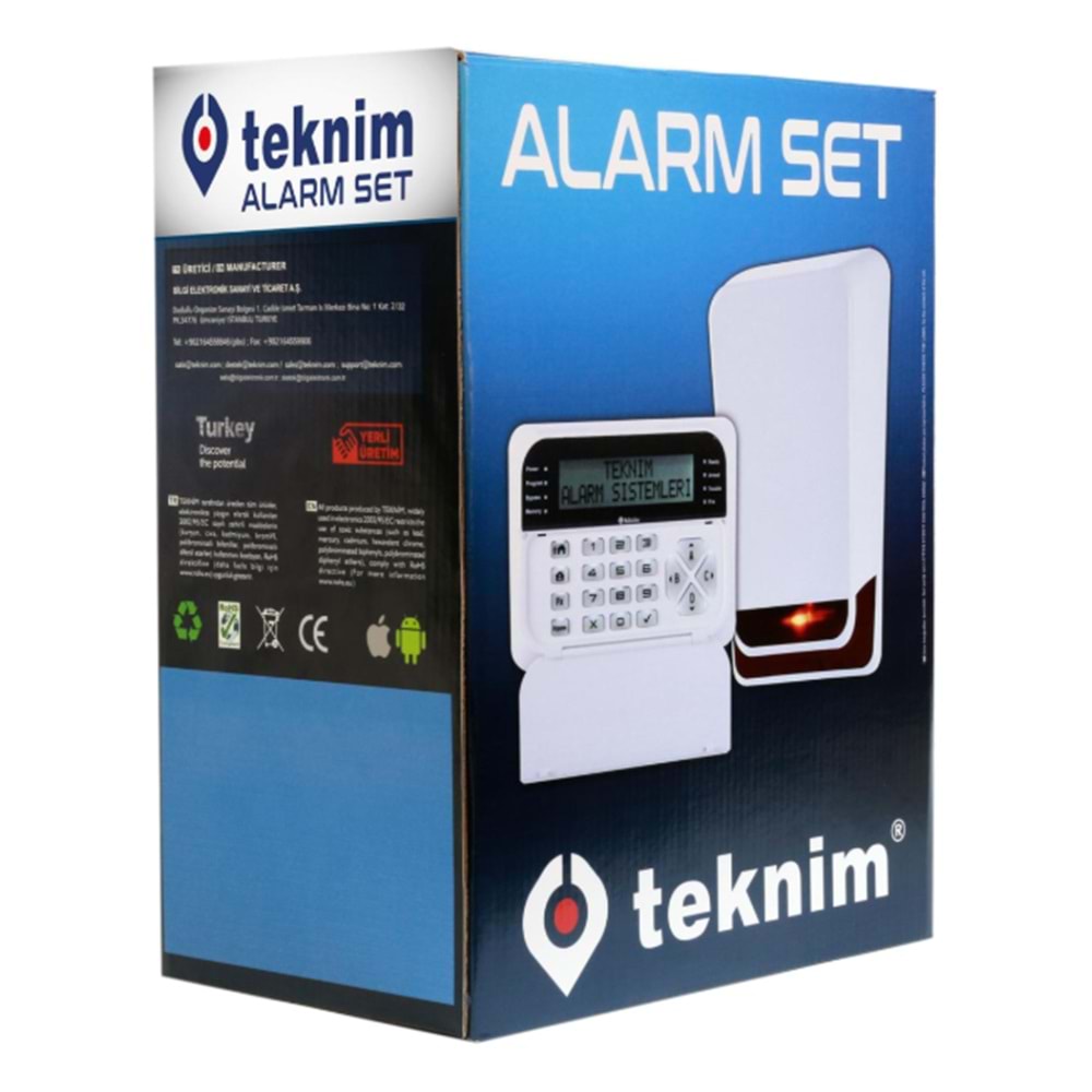 TEKNİM SET TSP-5324LCD GSM/GPRS Lİ ALARM SETİ (AKÜ HARİÇ)