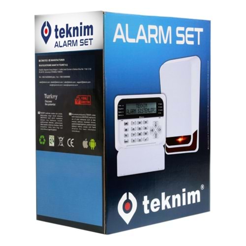 TEKNİM SET TSP-5334LCD ETHERNET/NETWORK LÜ ALARM SETİ (AKÜ HARİÇ)